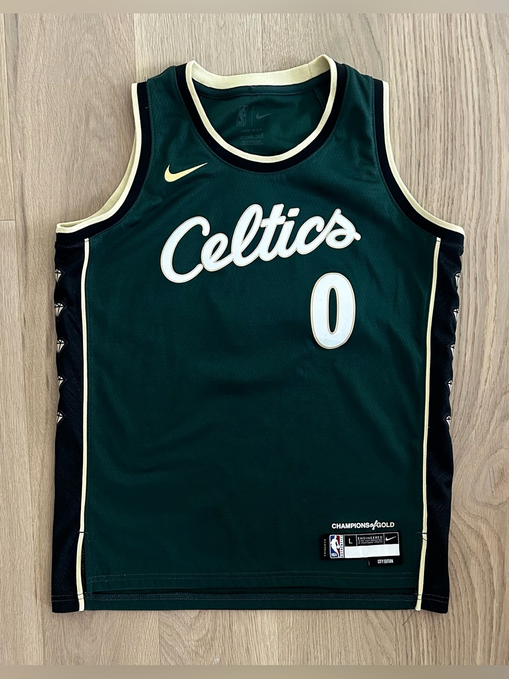 Youth Nike Boston Celtics Jayson Tatum NBA Basketball Jersey Champions of Gold
